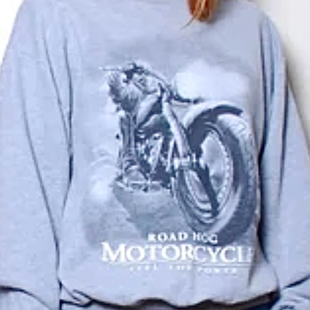 Vintage Biker Sweatshirt Road Hog Motorcycle - Picture 5 of 5